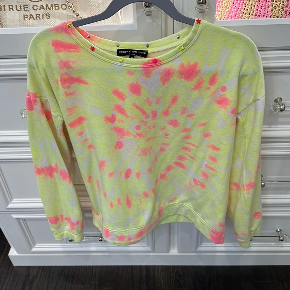 Generation love like new tie dye sweatshirt